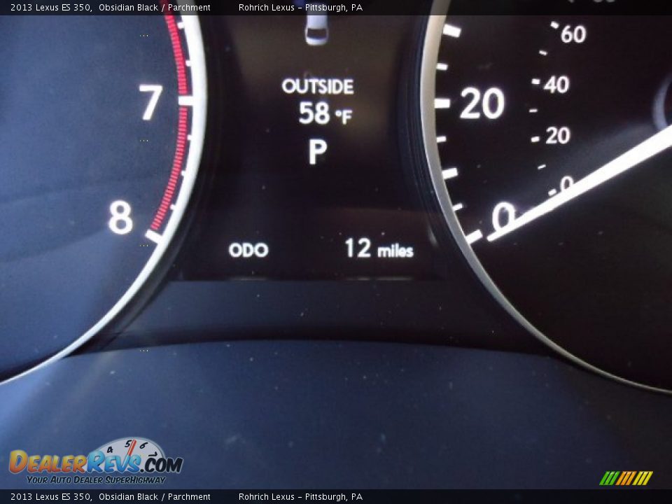 2013 Lexus ES 350 Obsidian Black / Parchment Photo #20