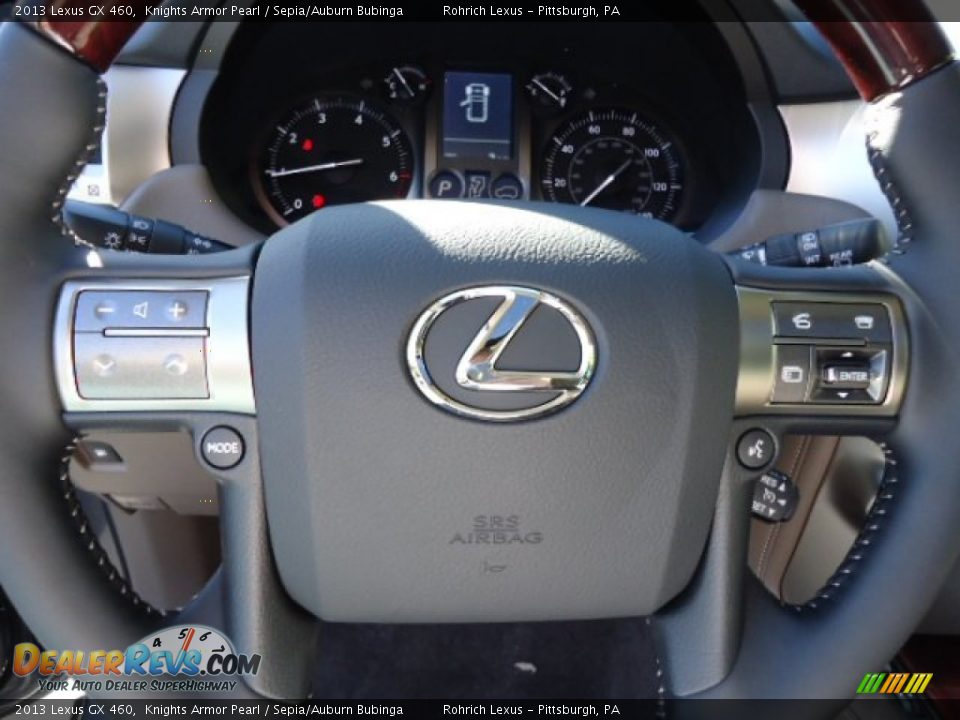 2013 Lexus GX 460 Knights Armor Pearl / Sepia/Auburn Bubinga Photo #16