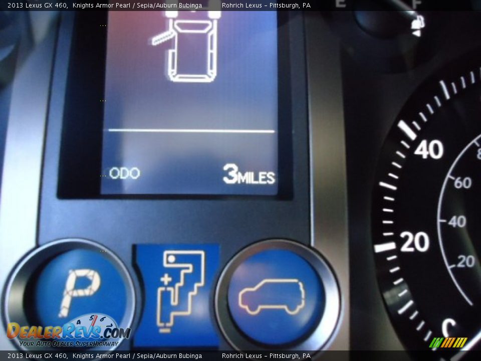 2013 Lexus GX 460 Knights Armor Pearl / Sepia/Auburn Bubinga Photo #20