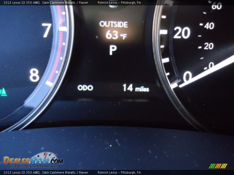 2013 Lexus GS 350 AWD Satin Cashmere Metallic / Flaxen Photo #20