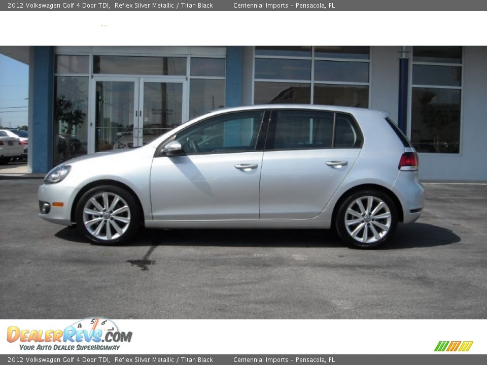 2012 Volkswagen Golf 4 Door TDI Reflex Silver Metallic / Titan Black Photo #2