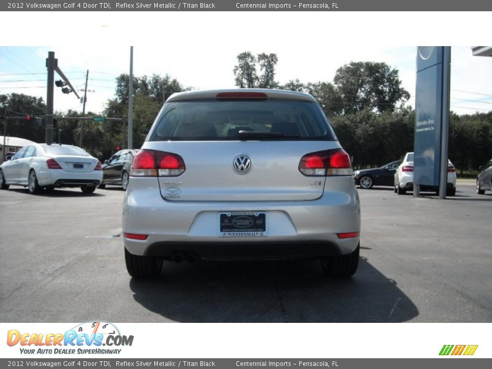 2012 Volkswagen Golf 4 Door TDI Reflex Silver Metallic / Titan Black Photo #4