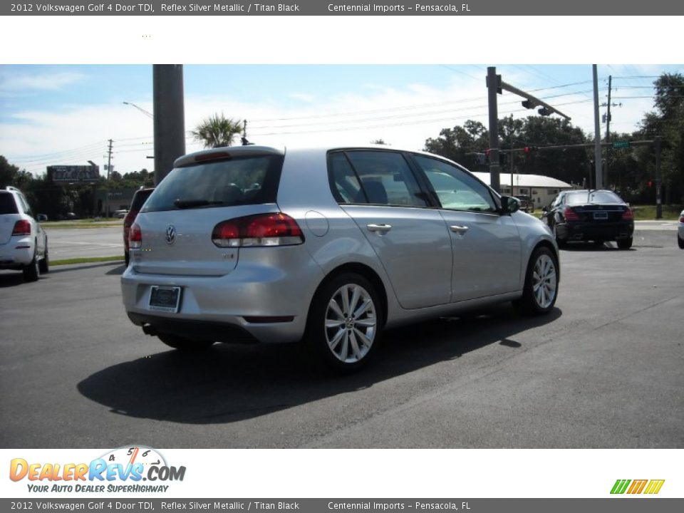 2012 Volkswagen Golf 4 Door TDI Reflex Silver Metallic / Titan Black Photo #5