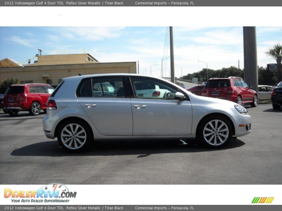 2012 Volkswagen Golf 4 Door TDI Reflex Silver Metallic / Titan Black Photo #6