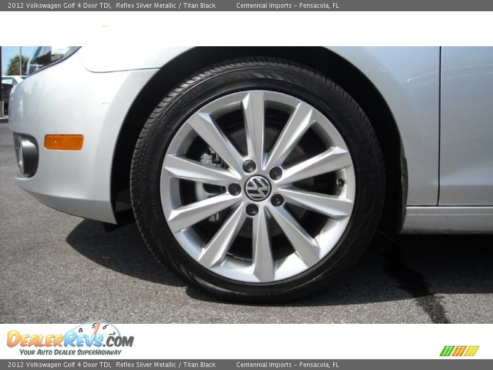 2012 Volkswagen Golf 4 Door TDI Reflex Silver Metallic / Titan Black Photo #10