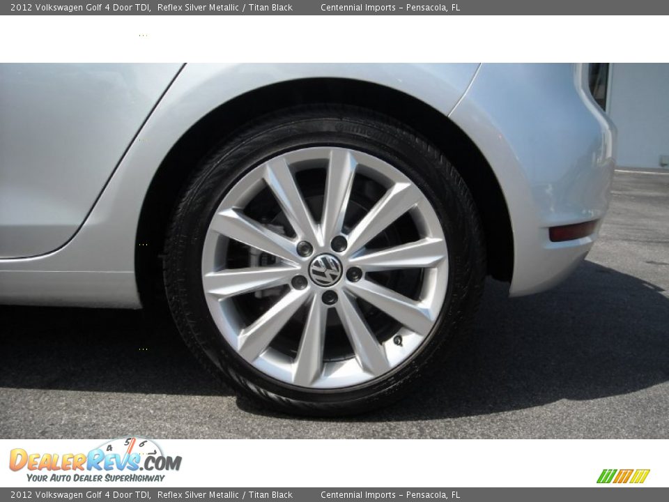 2012 Volkswagen Golf 4 Door TDI Reflex Silver Metallic / Titan Black Photo #11