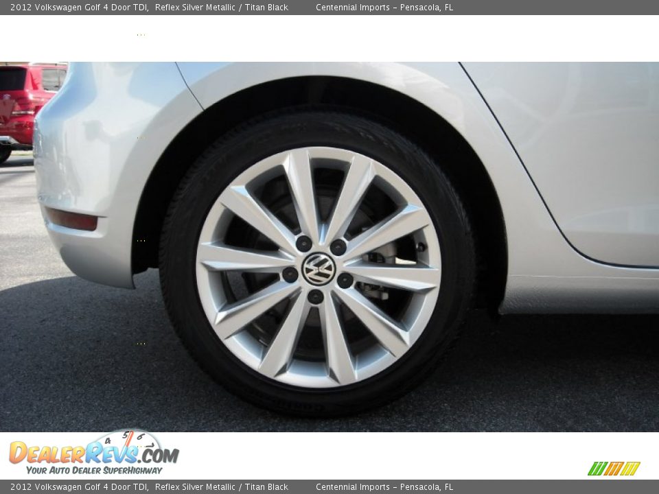 2012 Volkswagen Golf 4 Door TDI Reflex Silver Metallic / Titan Black Photo #12