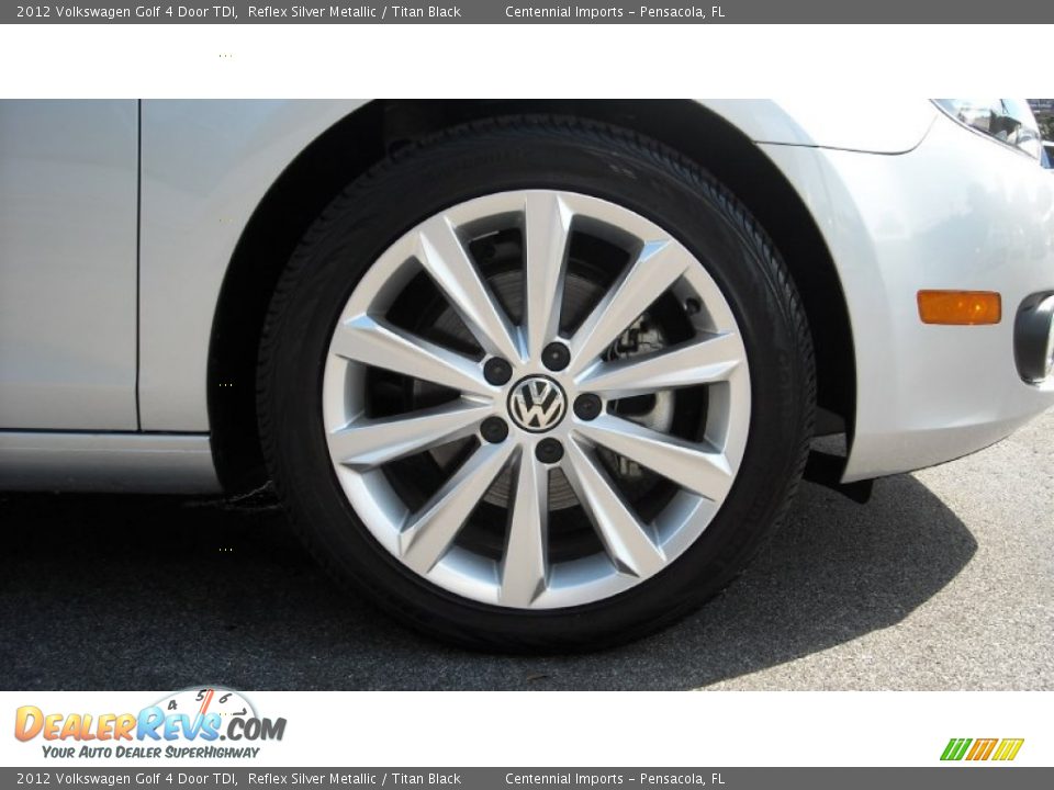 2012 Volkswagen Golf 4 Door TDI Reflex Silver Metallic / Titan Black Photo #13