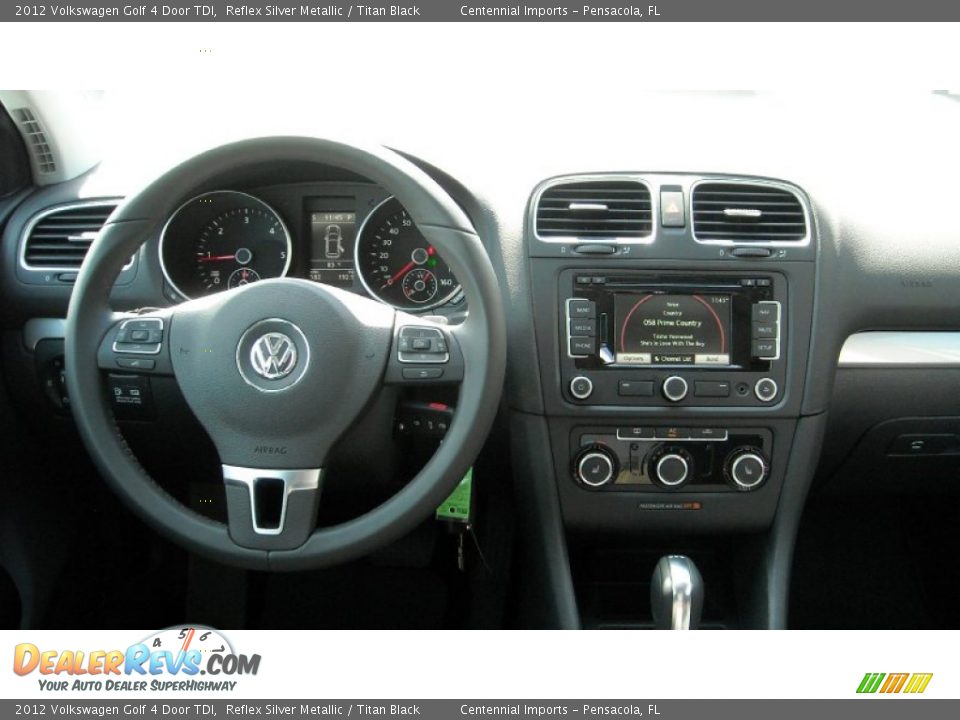 2012 Volkswagen Golf 4 Door TDI Reflex Silver Metallic / Titan Black Photo #20
