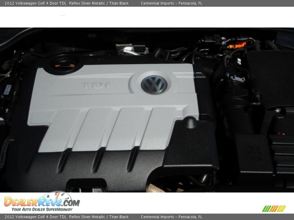 2012 Volkswagen Golf 4 Door TDI Reflex Silver Metallic / Titan Black Photo #27