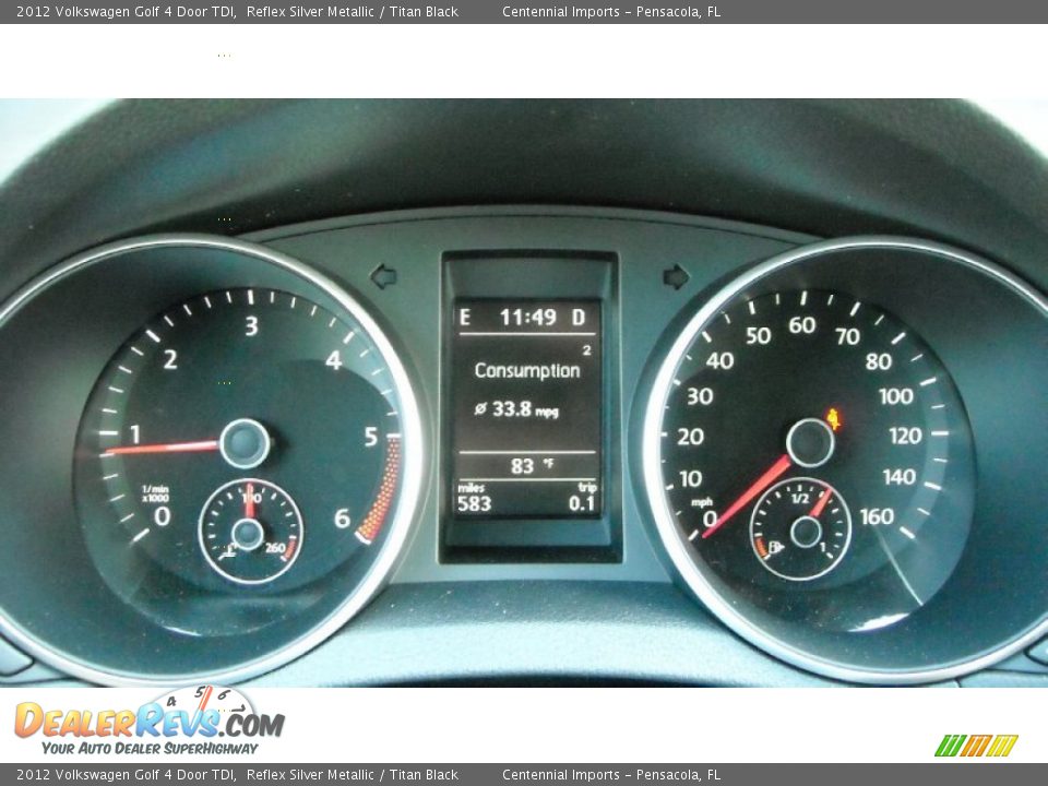 2012 Volkswagen Golf 4 Door TDI Reflex Silver Metallic / Titan Black Photo #29