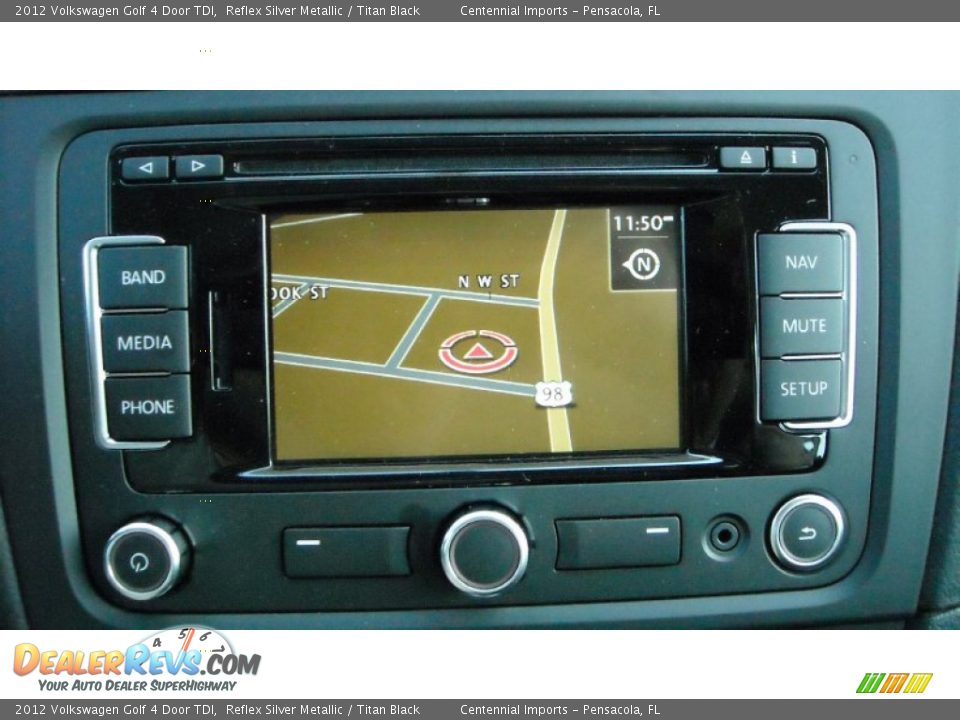2012 Volkswagen Golf 4 Door TDI Reflex Silver Metallic / Titan Black Photo #32