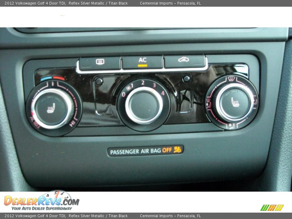 2012 Volkswagen Golf 4 Door TDI Reflex Silver Metallic / Titan Black Photo #33