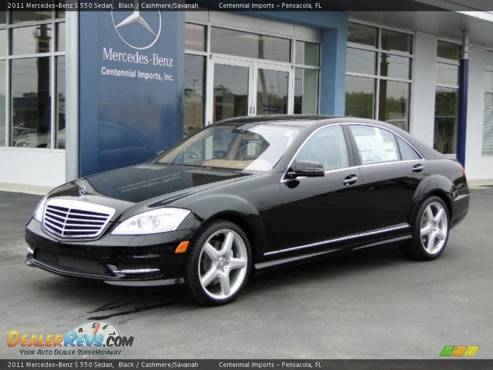 2011 Mercedes-Benz S 550 Sedan Black / Cashmere/Savanah Photo #1