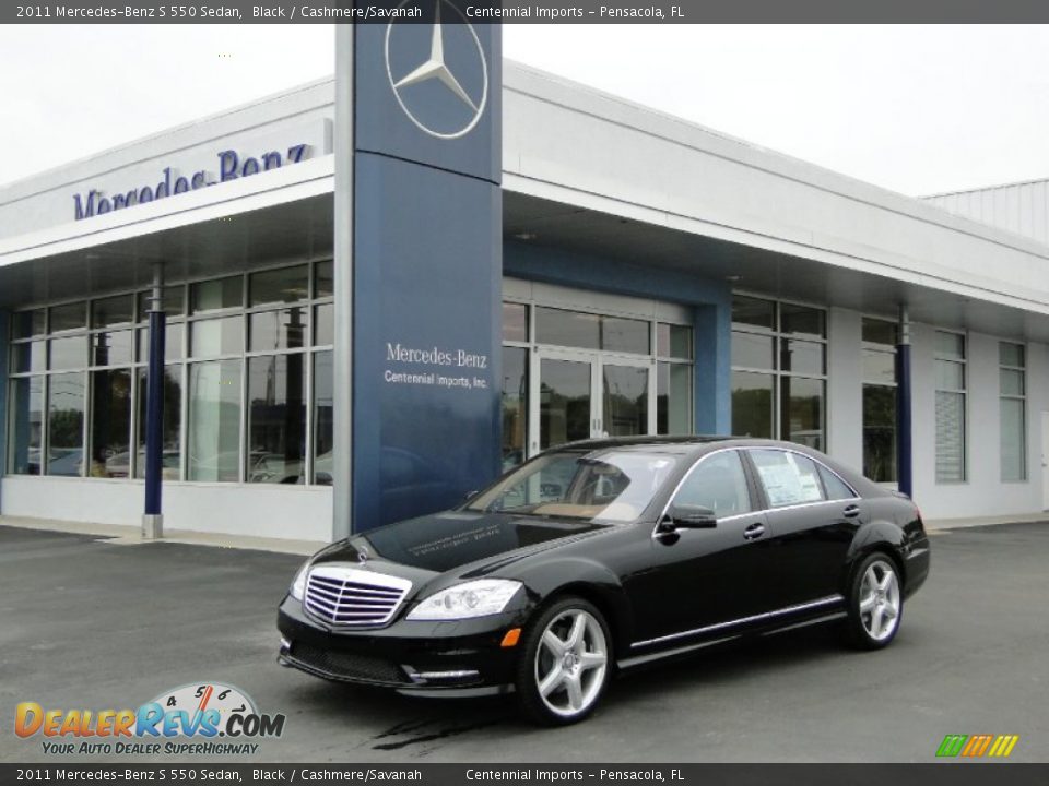 2011 Mercedes-Benz S 550 Sedan Black / Cashmere/Savanah Photo #2