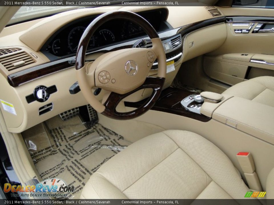 2011 Mercedes-Benz S 550 Sedan Black / Cashmere/Savanah Photo #5