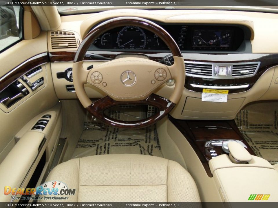 2011 Mercedes-Benz S 550 Sedan Black / Cashmere/Savanah Photo #6