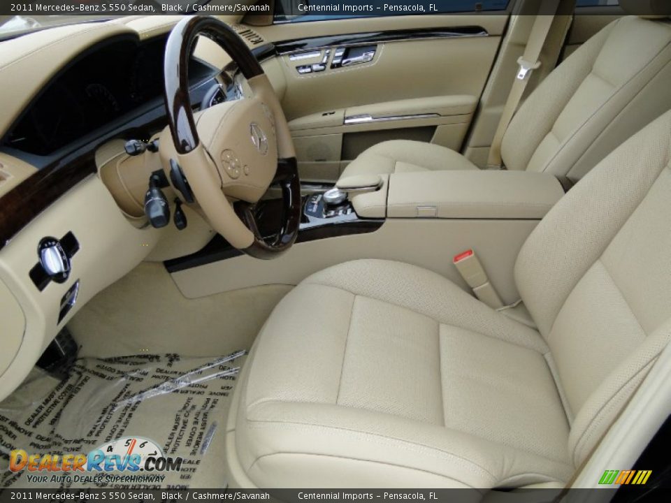 2011 Mercedes-Benz S 550 Sedan Black / Cashmere/Savanah Photo #17