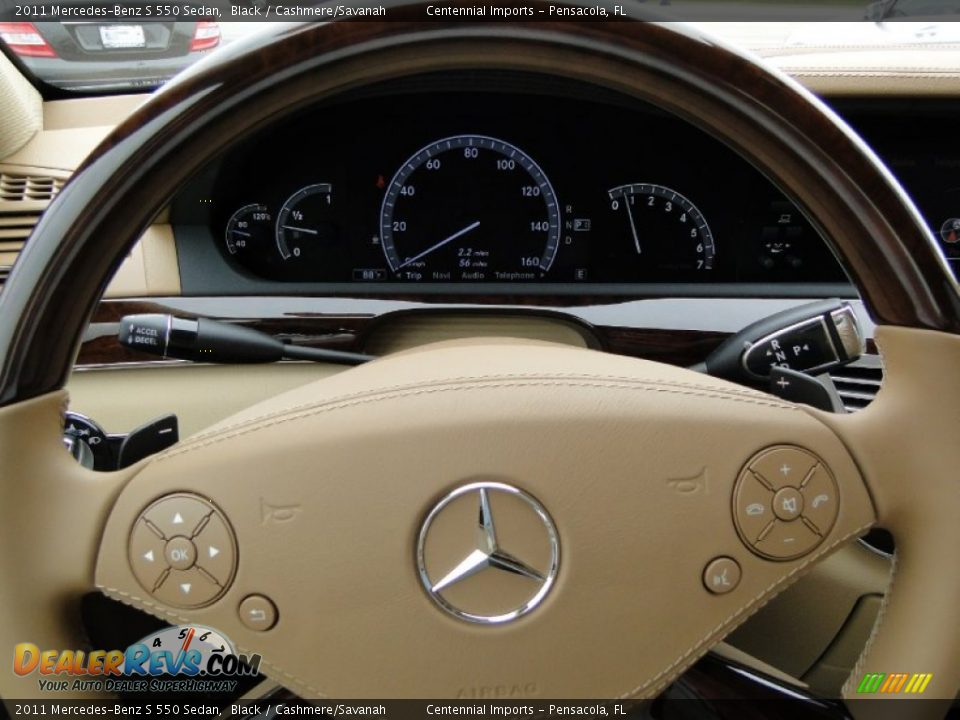 2011 Mercedes-Benz S 550 Sedan Black / Cashmere/Savanah Photo #21