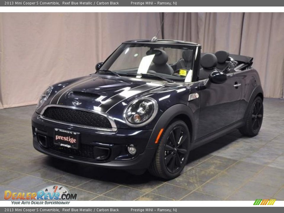 2013 Mini Cooper S Convertible Reef Blue Metallic / Carbon Black Photo #1