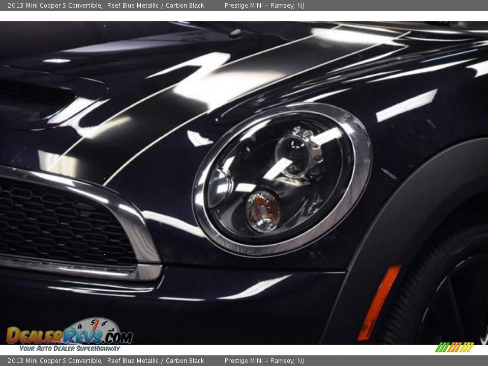 2013 Mini Cooper S Convertible Reef Blue Metallic / Carbon Black Photo #2
