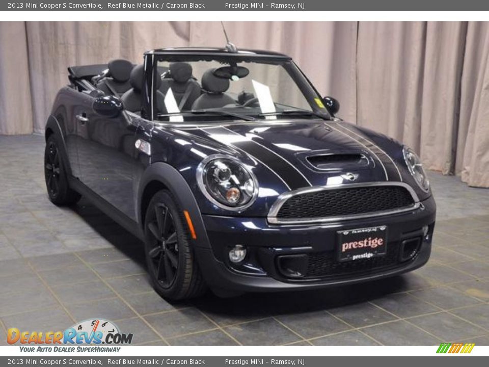 2013 Mini Cooper S Convertible Reef Blue Metallic / Carbon Black Photo #4