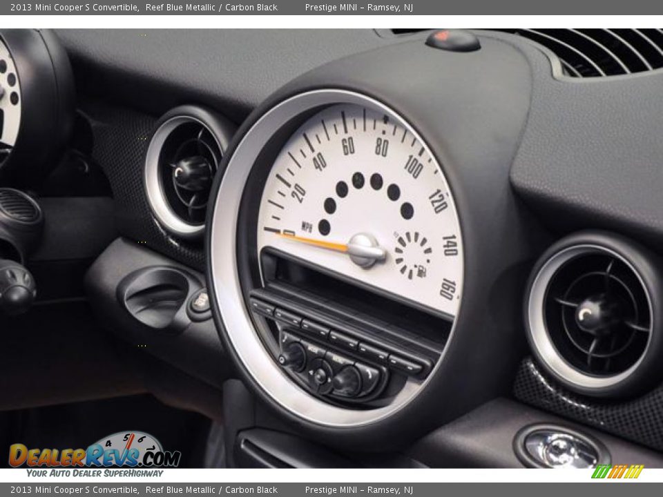 2013 Mini Cooper S Convertible Reef Blue Metallic / Carbon Black Photo #10