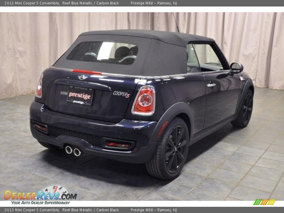 2013 Mini Cooper S Convertible Reef Blue Metallic / Carbon Black Photo #13