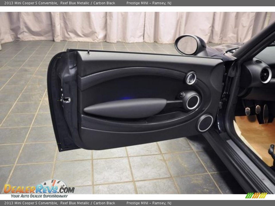 2013 Mini Cooper S Convertible Reef Blue Metallic / Carbon Black Photo #21