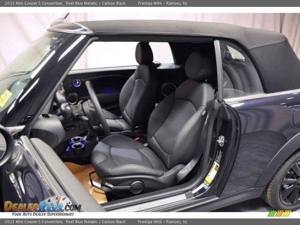 2013 Mini Cooper S Convertible Reef Blue Metallic / Carbon Black Photo #22