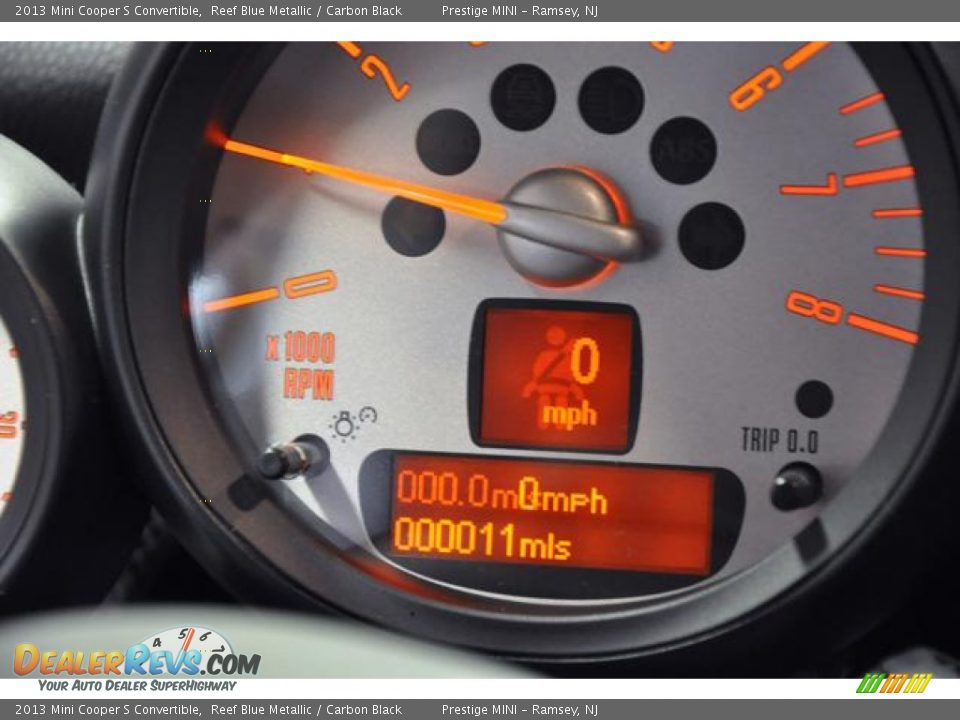 2013 Mini Cooper S Convertible Reef Blue Metallic / Carbon Black Photo #26