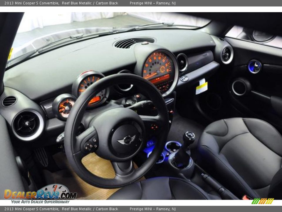 Carbon Black Interior - 2013 Mini Cooper S Convertible Photo #27