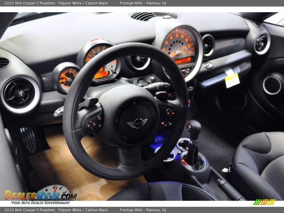 2013 Mini Cooper S Roadster Pepper White / Carbon Black Photo #26