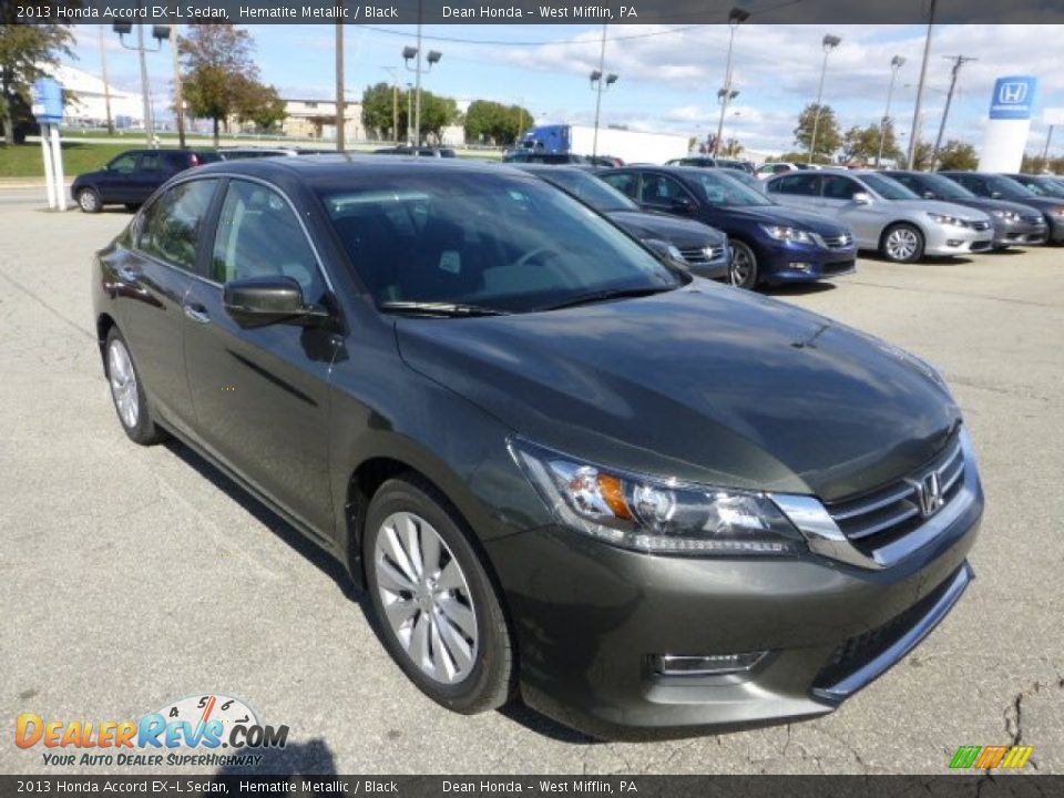 2013 Honda Accord EX-L Sedan Hematite Metallic / Black Photo #6