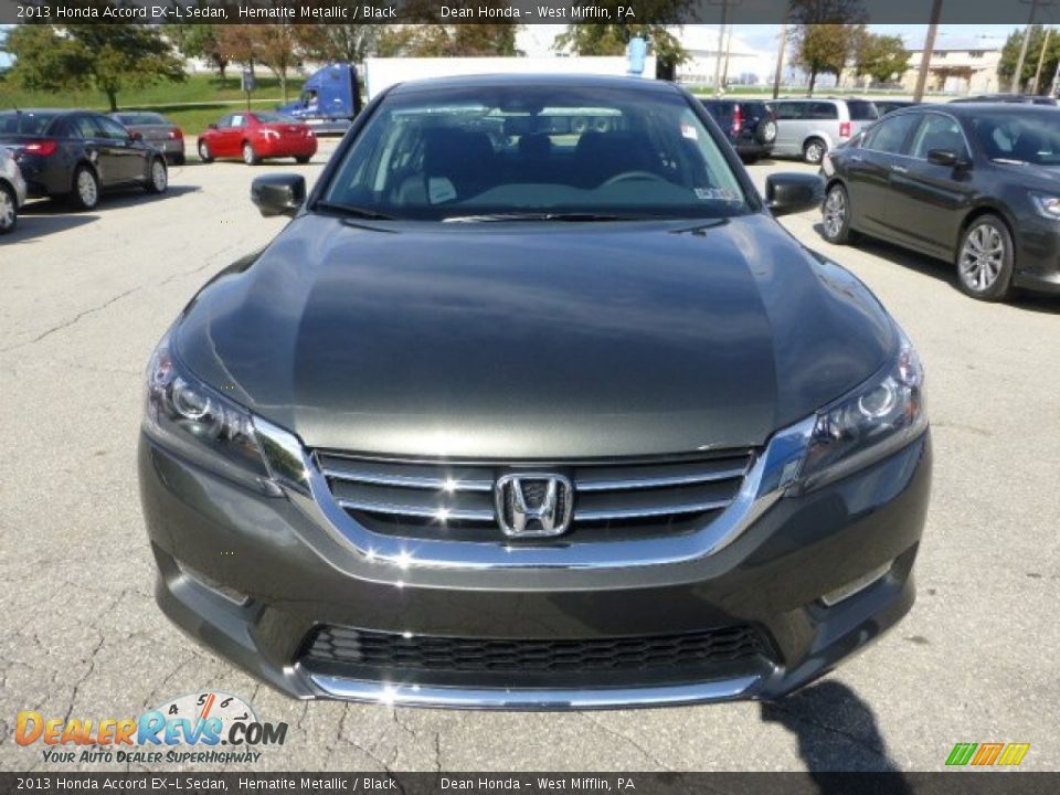 2013 Honda Accord EX-L Sedan Hematite Metallic / Black Photo #7
