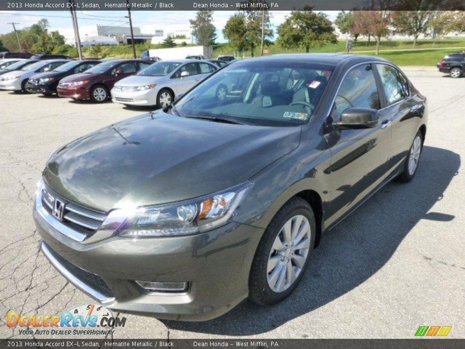 2013 Honda Accord EX-L Sedan Hematite Metallic / Black Photo #8