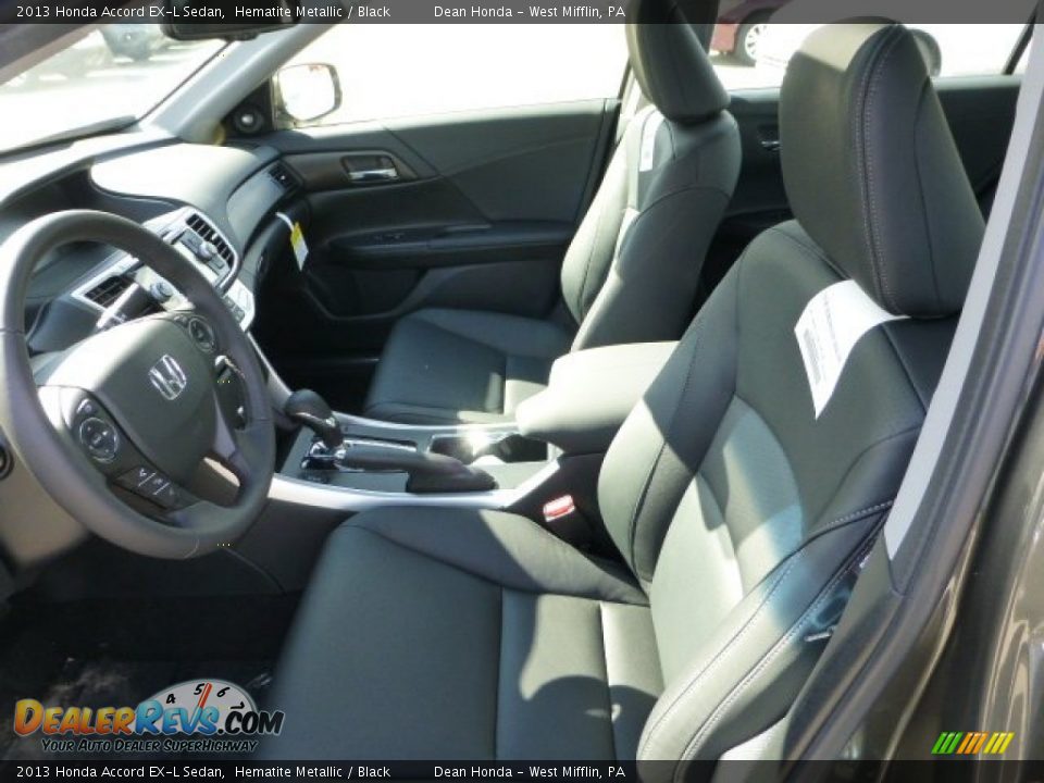 2013 Honda Accord EX-L Sedan Hematite Metallic / Black Photo #10