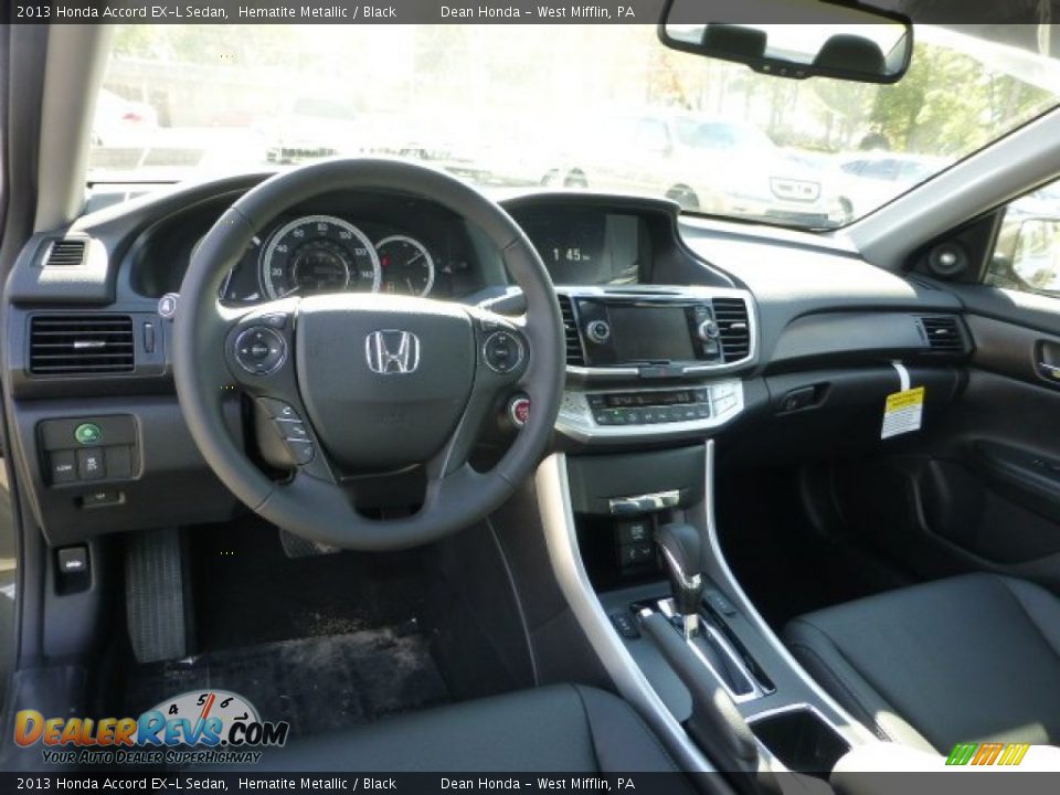 2013 Honda Accord EX-L Sedan Hematite Metallic / Black Photo #12