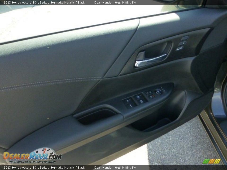 2013 Honda Accord EX-L Sedan Hematite Metallic / Black Photo #14