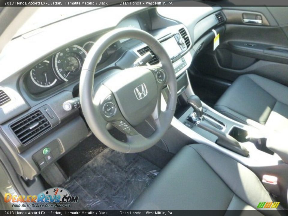2013 Honda Accord EX-L Sedan Hematite Metallic / Black Photo #15