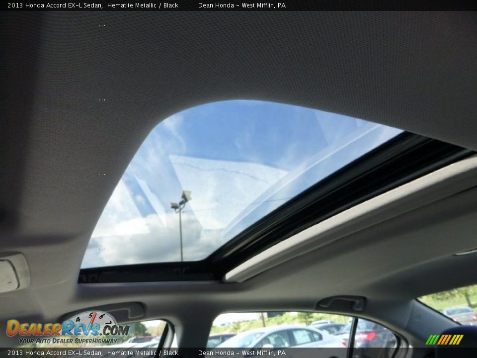 2013 Honda Accord EX-L Sedan Hematite Metallic / Black Photo #16