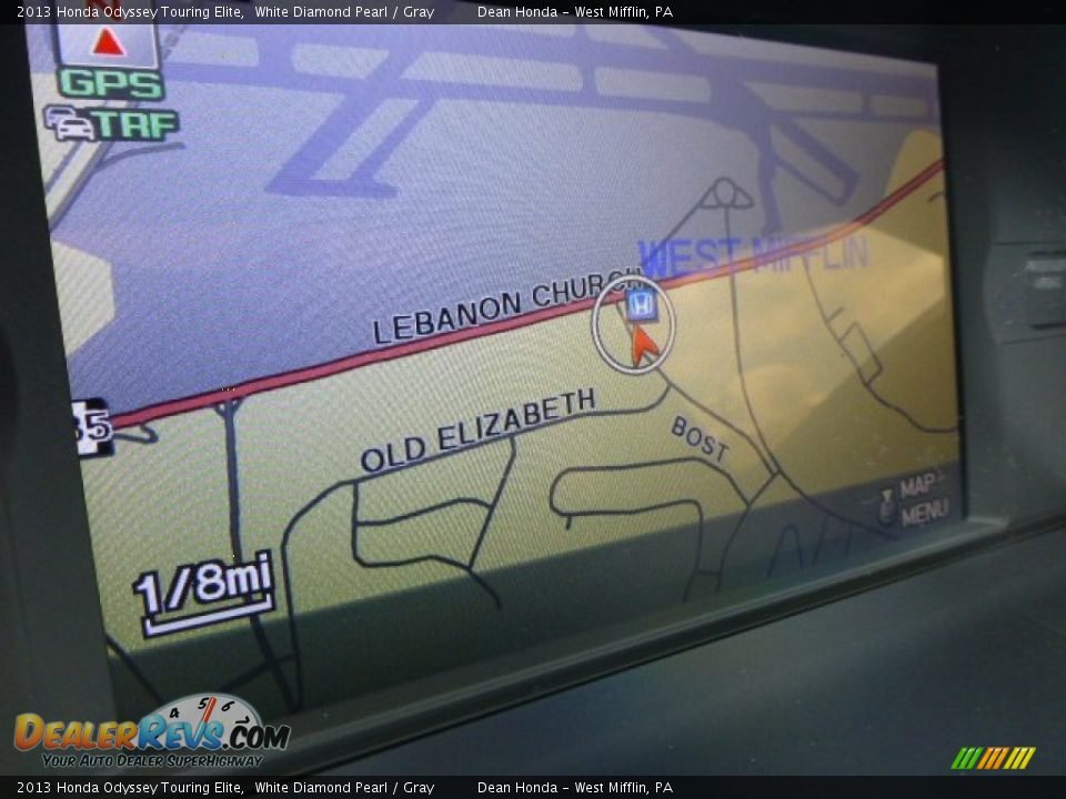 2013 Honda Odyssey Touring Elite White Diamond Pearl / Gray Photo #17