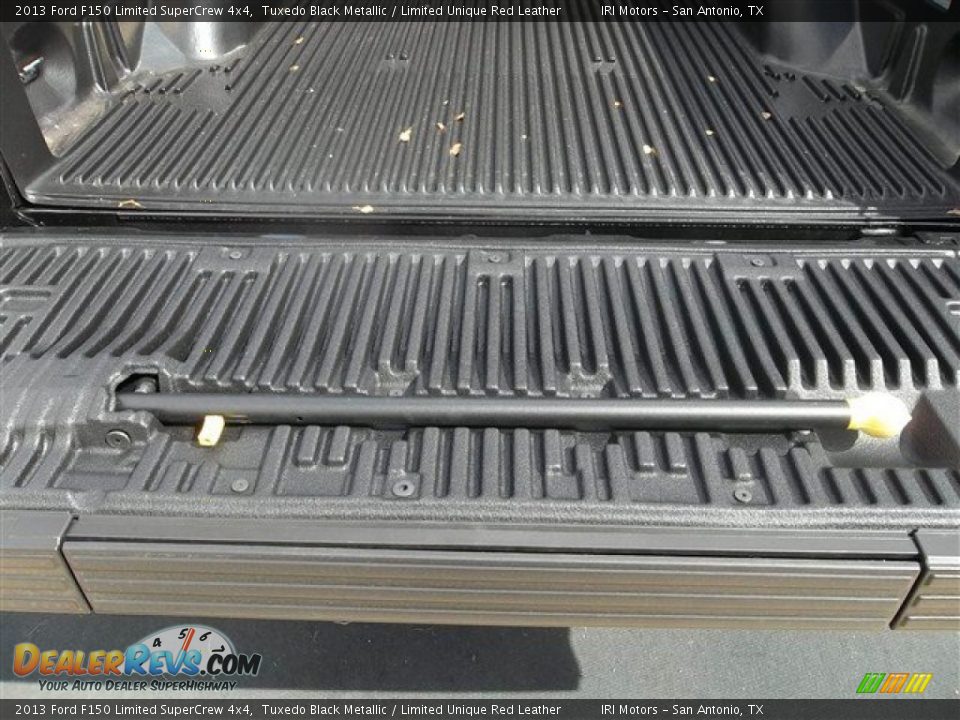 2013 Ford F150 Limited SuperCrew 4x4 Tuxedo Black Metallic / Limited Unique Red Leather Photo #6