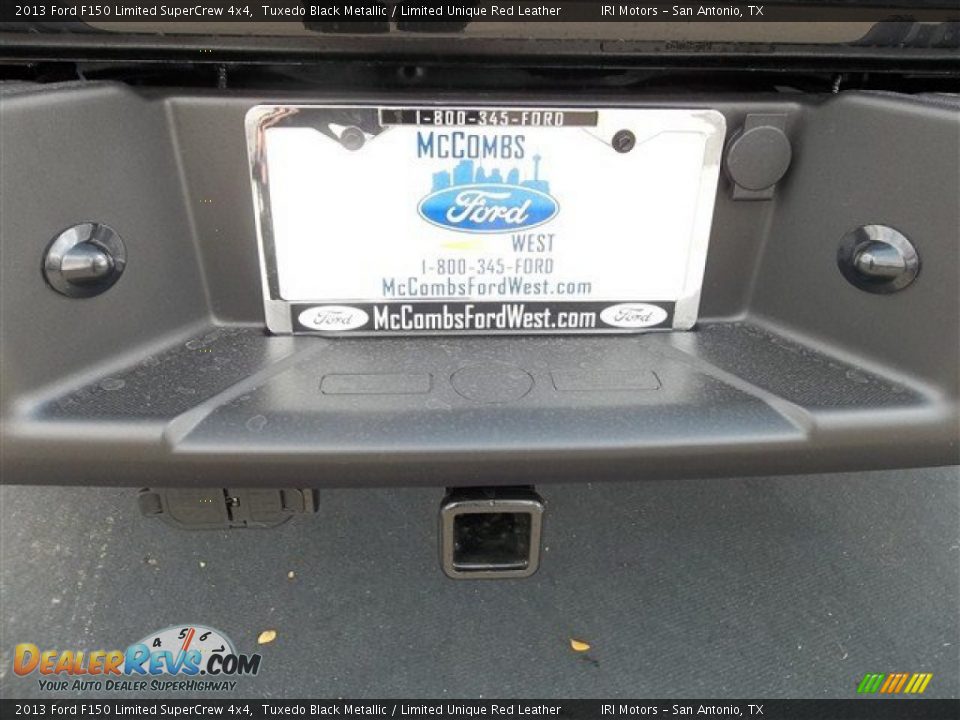 2013 Ford F150 Limited SuperCrew 4x4 Tuxedo Black Metallic / Limited Unique Red Leather Photo #9