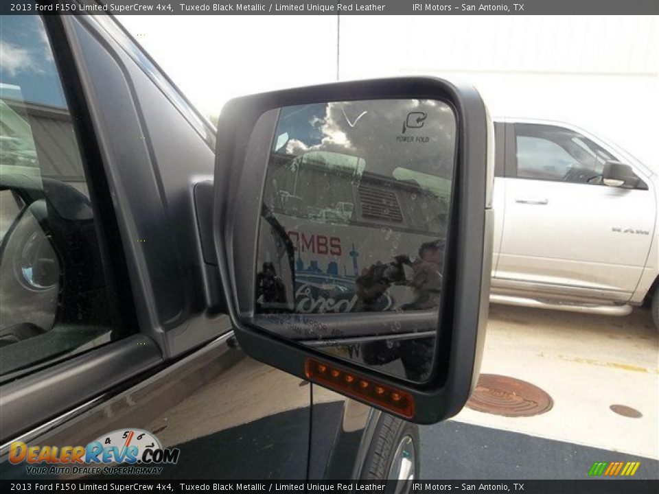 2013 Ford F150 Limited SuperCrew 4x4 Tuxedo Black Metallic / Limited Unique Red Leather Photo #16