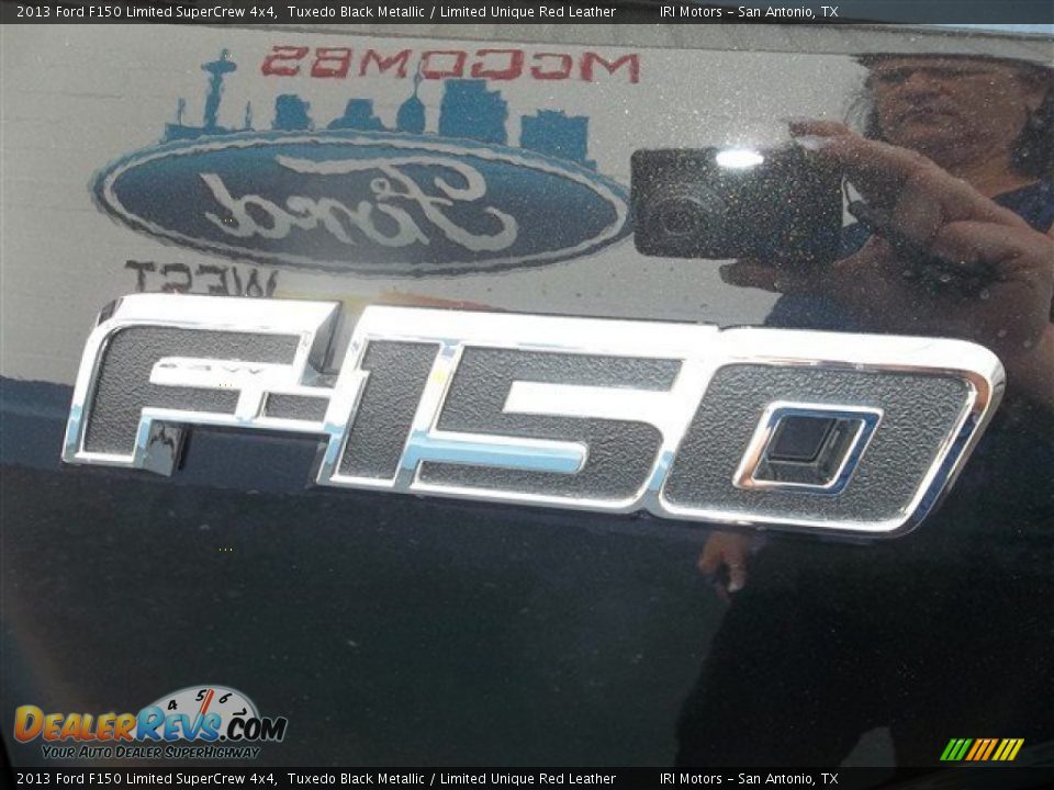 2013 Ford F150 Limited SuperCrew 4x4 Tuxedo Black Metallic / Limited Unique Red Leather Photo #18
