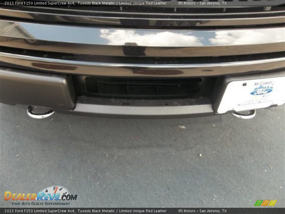 2013 Ford F150 Limited SuperCrew 4x4 Tuxedo Black Metallic / Limited Unique Red Leather Photo #22