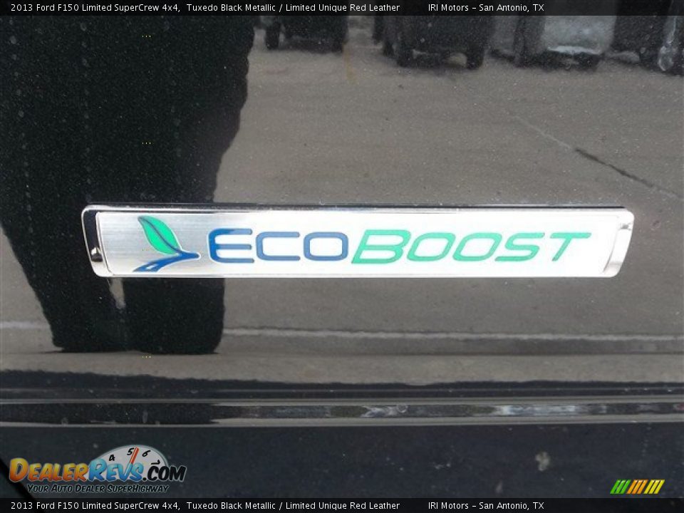 2013 Ford F150 Limited SuperCrew 4x4 Tuxedo Black Metallic / Limited Unique Red Leather Photo #23