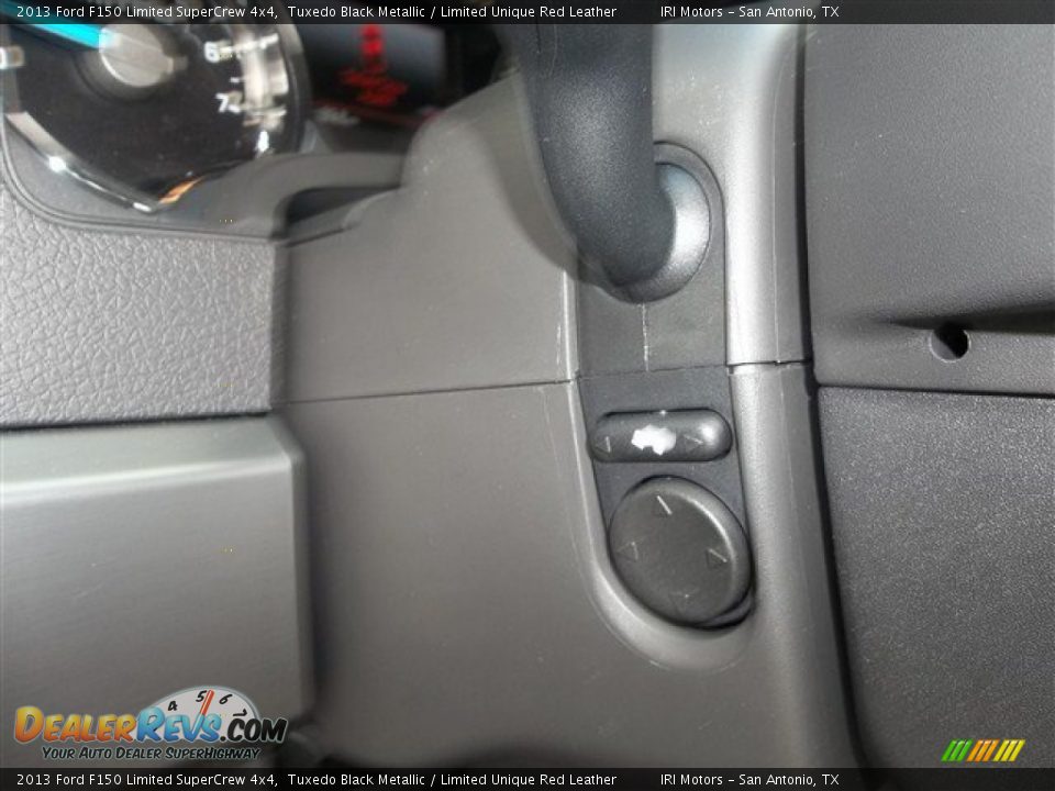 2013 Ford F150 Limited SuperCrew 4x4 Tuxedo Black Metallic / Limited Unique Red Leather Photo #31