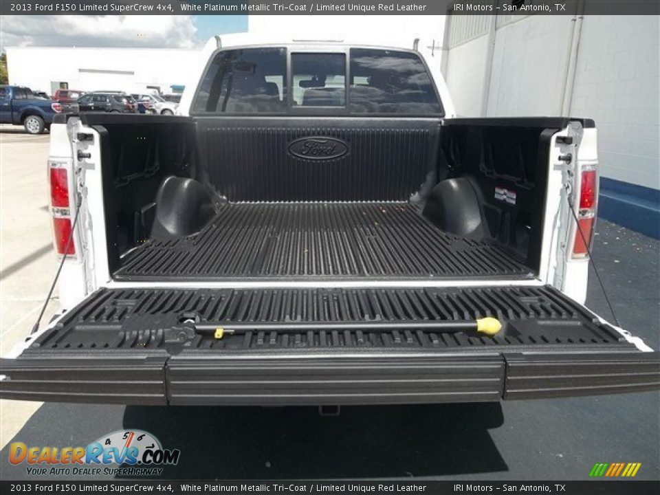 2013 Ford F150 Limited SuperCrew 4x4 White Platinum Metallic Tri-Coat / Limited Unique Red Leather Photo #5